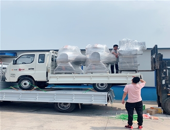 匯品600L可傾燃氣煮鍋2臺，牛肉專用鹽水注射機1臺發(fā)往陜西