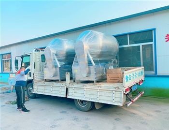 1200L變頻水冷泵真空滾揉機(jī)2臺發(fā)往山東濱州